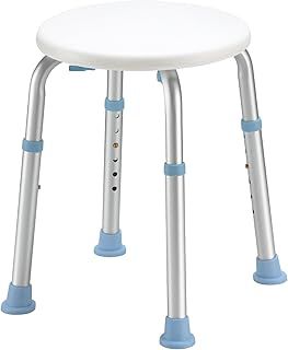 HEAO Shower Chair for Inside Shower,Adjustable Shower Stool,Bathtub Seat Bench with Anti-Slip Rubber Tips for Safety and Stability, Handicap Bathroom Stool for Seniors, Disabled