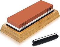 SHAN ZU Sharpening Stone, Whetstone with Angle Guide Non-Slip Bamboo Base grit 1000/6000 Knife Sharpeners, Professional 2-in-1 Wetstone