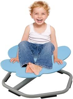 Autism Swivel Chair, Sensory Spinning Chair for Kids, Balance Toy - Ages 3-12 (Blue, Petal Shape)