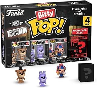 Funko Bitty Pop! Five Nights At Freddy's (FNAF) - Freddy 4PK - Freddy, Bonnie, Balloon Boy and A Surprise Mystery Mini Figure - 0.9 Inch (2.2 Cm) - Five Nights At Freddy's Collectable - Gift Idea