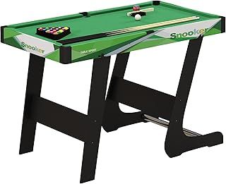 Folding Pool Table Set, 104cm Mini Snooker Table with 2 Cues, 16 Balls, Chalk, Triangle, Brush, Portable Billiards Table for Youth and Adults