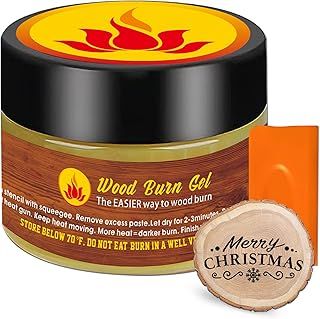 Wooden Burning Paste, 4 OZ Wood Burn Gel with Silicone Squeegee for Crafting, Drawing and DIY Arts, Create Beautiful Art in Minutes, Personalize your craft