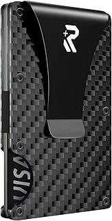 RealPlus Carbon Fiber Wallet, RFID Blocking Card Holder for Men, Minimalist Money Clip-Gifts for Men, Fathers, Boyfriends Birthday