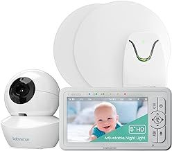 Babysense HD Video Camera & Baby Monitor with Real-Time No Breathing Alerts, Breathing Irregularity Notifications, Medically Certified, 2-in-1 Contact-Free Monitor, Full Bed Coverage by 2 Sensor Pads