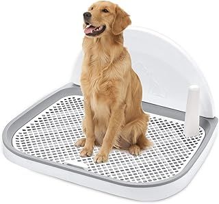 GANCHUN Dog Potty Tray, Pet Indoor Dog Training Toilet 23 x 20 Dog Potty Training Pee Pad Holder for Small and Medium Dogs