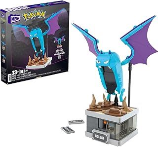 MEGA Pokémon Building Toys Set Mini Motion Golbat with 313 Pieces, Wing Flapping Motion, 5 Inches Tall, for Adult Collectors, HTH72