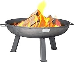 Harbour Housewares 75cm Cast Iron Fire Pit - Outdoor Garden Fire Bowl Frazier Garden Patio Heater Stove for Wood Logs, Charcoal Burning, BBQ, Camping Firepit