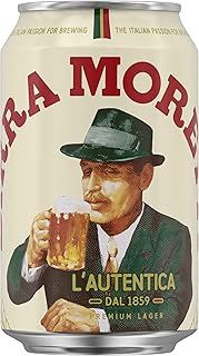 Birra Moretti Lager Beer 24 x 330ml Cans