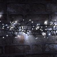 LED Cluster String Lights with Energy Saving Timer & Control 14 Metres of Lights Cool White
