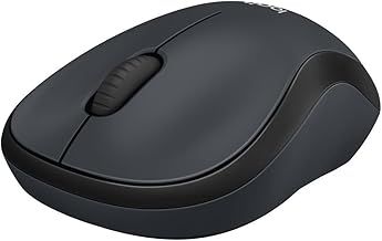 Logitech M220 SILENT Wireless Mouse, 2.4 GHz with USB Receiver, 1000 DPI Optical Tracking, 18-Month Battery, Ambidextrous, Compatible with PC, Mac, Laptop - Black