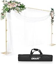 Heavy Duty Backdrop Stand 8.5x10ft(HxW) Adjustable Background Support System Kit with Steel Base for Photography, Photo Back Drop Frame for Parties Birthday Video Studio - Gold