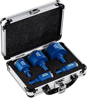 5 Piece Set 20/25/35/45/50mm Diamond Hole Saw Set With Tri Shank For Porcelain Tiles Ceramic Slate Stone Granite Marble Glass. Diamond Core Holesaw/Hole Cutter Set