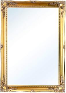 Antique Gold Extra Large Shabby Chic Vintage Style Wall Mirror - Overall Size 30" X 42" (75cm X 105cm)