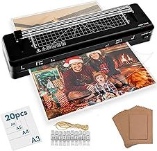 Laminator A3 Laminator Machine with Built-in Trimmer, Fast Warm-up, 13 Inches Cold and Thermal Laminator with 20 Laminating Sheets, Portable Laminating Machine for Home School Use (A3 laminator UK)