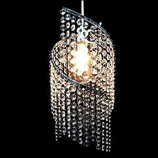 Luxury Chandelier Style Ceiling Light Shade Pendant Acrylic Crystal Bead Droplet [SPIRAL DROPLET]