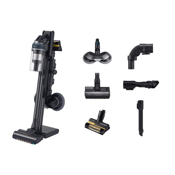Samsung Jet 95 Pro 210W Cordless Stick Vacuum Cleaner with Pet Tool+ & spray spinning sweeper, Powerful cleaning, 60 mins Run time, Light weight design, VS20C9547TB/EU