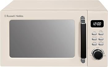 Russell Hobbs RHM2026C STYLEVIA 20 Litre 800 W Cream Digital Microwave, 5 Power Levels, Mirror Finish, 8 Auto Cook Settings