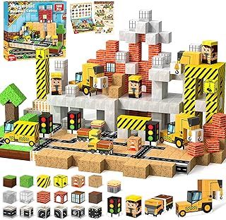 Magnetic Blocks, 100PCS Magnetic Building Blocks for 3+ Years Boys and Girls, Magnetic Tiles Cubes Construction Toys for Kids Ages 4 5 6 7 8 9 10 Christmas Birthday Gifts - Engineering Car