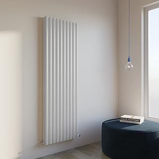 Oval Column Radiator 1800x590mm Vertical Design Double Central Heating White Rad