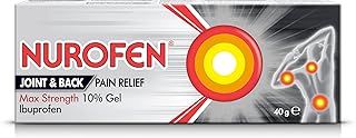 Nurofen Ibuprofen 10% Gel 40g - Maximum Strength Pain Relief For Achilles Tendonitis, Muscles, Back - Anti-Inflammatory Treatment For Bones And Joint Discomfort
