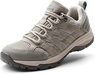 NORTIV 8 Women's Hiking Shoes Low Rise Breathable Lightweight Walking Shoes Outdoor Trainers Camping Trail Trekking Footwear