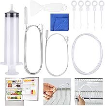 Furuising 11Pcs Fridge Dredger and Cleaning Set, Reusable Fridge Drain Hole Cleaning Tool, Fridge Emptying Dredger and Cleaning Set for All Refrigerator Cleaning, Kitchen Drain Pipe