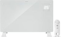 Devola Wifi Enabled Smart Electric Glass Panel Heater 2000W | Alexa Heating Control, Open Window Detection, Wall Mounted & Free Standing Low Energy Heaters with Timer | Lot 20, DVPW2000WH (White)