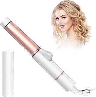 Curling Iron, 25MM Mini Curling Tongs for Short Hair, Travel Curling Tongs with Storage Bag, Temperature up to 180℃ Rapid Heating, Ceramic Mini Curling Wand for All Styler,Dual Voltage