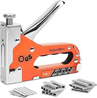 ValueMax Staple Gun 3 in 1 | Heavy Duty Stapler with 3000 Staples (Type 140/28/8) | TÜV GS Tested Professional Tackers | Adjustable Force Upholstery Staple Gun for Decoration, Carpentry, Crafts, DIY