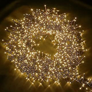 NETTA Christmas Tree Lights Cluster Lights 1000 LED - 8 Hours On Timer, 8 Light Modes, Plug in, Waterproof Indoor & Outdoor Use – 1000 LED / 12m Lit Length, Warm White