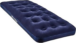 Eurohike Single Airbed with Flocked Finish for Adults, Teens & Kids, Durable, Compact, Portable, Blow Up, Inflatable Mattress, Ideal for Camping, Festivals or Overnight Guests, Navy