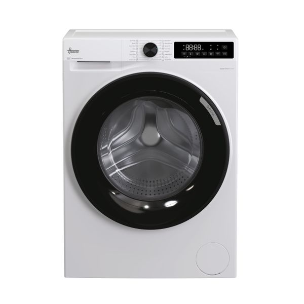 Hoover Pro Wash Series 3 10kg Freestanding Washing Machine, 1400 RPM, A-20% Rated, AI Silent Motion, hOn App, 16 Programmes, ProActive Wash, White & Black Door, 55x60x85 cm - HBR 410BL8-80