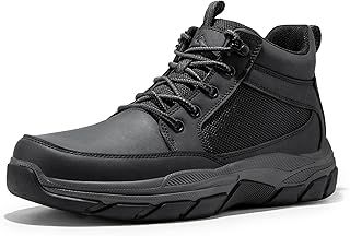 NORTIV 8 Men's Walking Boots Lightweight Breathable Durable Leather Upper Fashion Casual Chukka Ankle Boots Outdoors Hiking & Trekking Footwear
