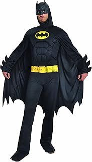 Batman Dark Knight costume disguise adult official DC Comics (Size L) with padded muscles
