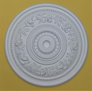 Ceiling Rose Lightweight Polystyrene - 40 cm 'Rose Garland' Easy Fix