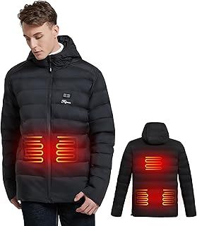 Telguua Heated Gilet Men Electric Heating Vest with Rechargeable Powerbank Winter Warm Windproof Soft Thermal Waistcoat for Outdoor Camping Riding Hiking