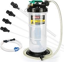 5.3L Manual Pneumatic Fluid Extractor, Automotive Oil Extractor Pump Oil Vacuum Changer with 6 Pcs Brake Bleeding Hose