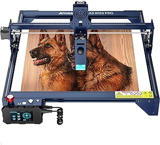 ATOMSTACK Laser Engraver, A5 M50 Pro 40W Laser Engraving Cutting Machine Offline Operation Laser Cutter with 4X Lens Focus Spot, 32-bit Motherboard Laser for Wood Metal, 410x400mm Engraving Area
