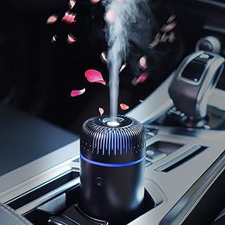 Car Humidifier Aromatherapy Essential Oil Diffuser USB Cool Mist Mini Portable for Car Home Office Bedroom (Black)