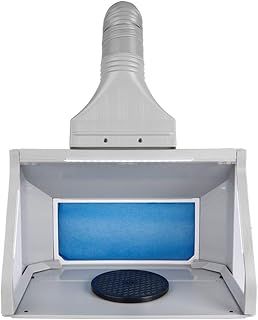 Ophir Super Power Airbrush Spray Booth Kit Portable Paint Spray Booth with Filter LED Lights for Model Hobby,Crafts,Nails,Cake,T-Shirt