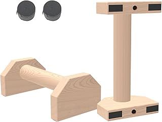 Wooden Parallettes Bars, Push Up Bars Strength Training For Handstands, Full Planche & Dips, Calisthenic, Push Up Stands Handle for Floor Workouts Calisthenics Equipment