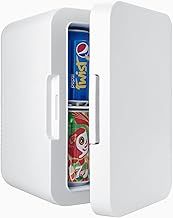 Mini Fridge, 𝟔𝗟 / 𝟴 𝗖𝗮𝗻, 𝟎℃~𝟔𝟔℃, Small Fridge for 𝐁𝐞𝐝𝐫𝐨𝐨𝐦𝐬/𝐂𝐚𝐫𝐬/𝐎𝐟𝐟𝐢𝐜𝐞𝐬, 𝐂𝐨𝐨𝐥𝐞𝐫 𝐚𝐧𝐝 𝐇𝐞𝐚𝐭𝐞𝐫, 𝐀𝐂/𝐃𝐂, Drinks, Makeup, Skincare, Food, Drug, White