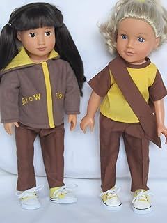 Brownie Uniform to fit 18'' dolls like Designafriend; Our Generation; Sindy etc, (br1)