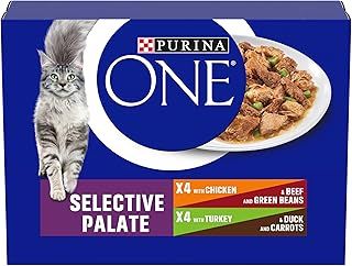 Purina ONE Adult Wet Cat Food Selective Palate - 8x85g, Pack of 5