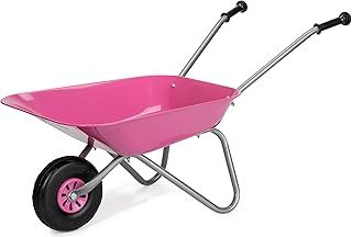 Rolly Toys Children's Wheelbarrow, Metal Bowl, Plastic Handles, max. Can Hold up to 25 kg, Pink
