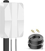 4G LTE 5G Panel Antenna Outdoor Mimo Directional Antenna 700-2700 | 3300-3800 MHz Up to 12dBi Antenna with 10 meter cable TS9 SMA connector Compatible with 5G 3G 4G LTE Router Modem