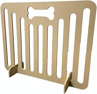 See-Through Dog Barrier, Versatile Freestanding Dog Gate, Indoor Wood Fence (Natural, 60 x75 cm/medium dogs)