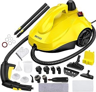 KROQO Steam Cleaner, Steam Mop with 23 Accessories, Powerful Multipurpose Portable Steamer for Cleaning to Remove Grime, Grease, for Multi-Purpose and Multi-Surface Floors, 16.4ft Power Cord