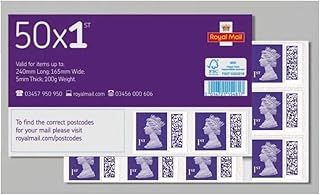 Royal Mail 50 x 1st Class BARCODED Standard Self Adhesive Postage Stamps