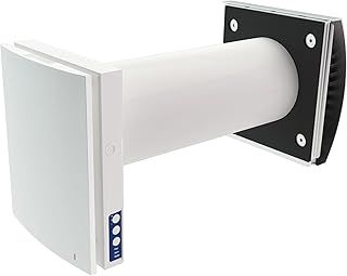Blauberg HEAT RECOVERY (MAXI) Unit Wall Mounted Silent Decentralised Offie Bathroom Kitchen Toilet Wet Room d-MVHR Ventilator Smart Wifi Control - (White)